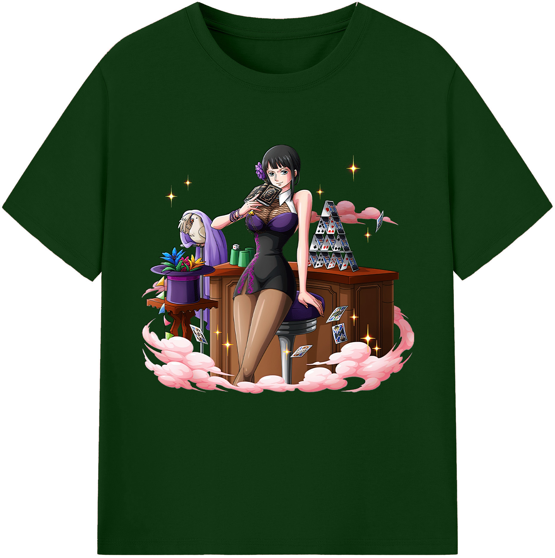 ワンピース ニコ・ロビン ONE PIECE Nico Robin 綿100％半袖Tシャツ（フロントプリント）